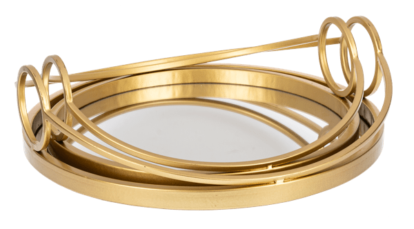 Ganz Trays Gold Mirrored Tray (2 pc. set)