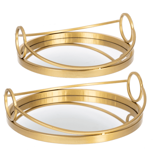 Ganz Trays Gold Mirrored Tray (2 pc. set)