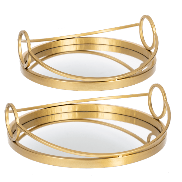 Ganz Trays Gold Mirrored Tray (2 pc. set)