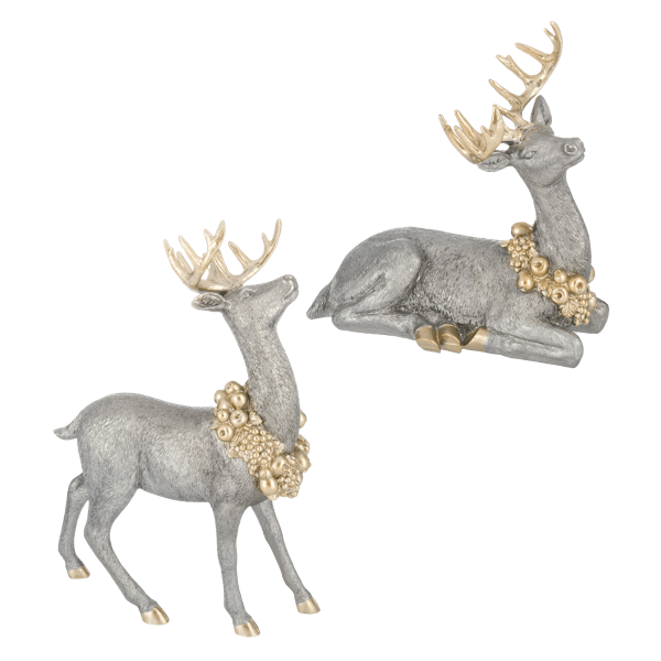Ganz Unclassified Deer with Wreath Figurine Set