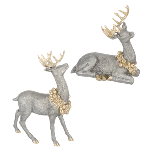 Ganz Unclassified Deer with Wreath Figurine Set