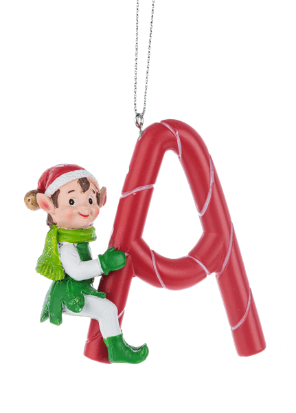 Ganz Unclassified Elf Monogram Ornament - A