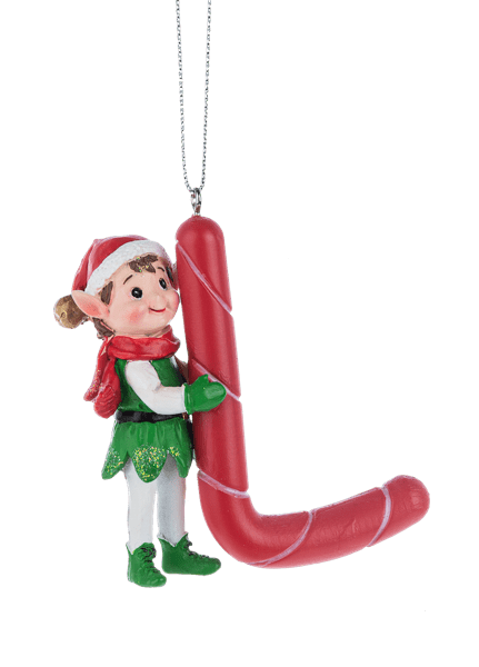 Ganz Unclassified Elf Monogram Ornament - L