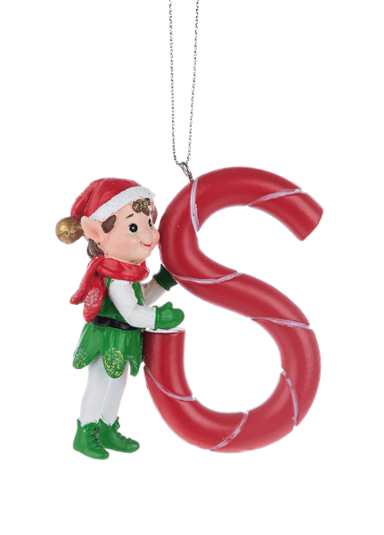 Ganz Unclassified Elf Monogram Ornament - S