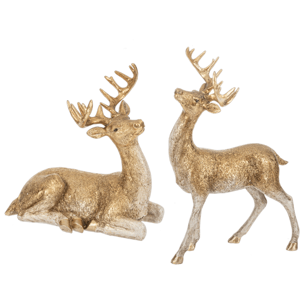 Ganz Unclassified Gold Ombre Deer Figurine Set