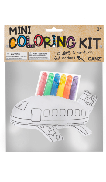 Ganz Unclassified Mini Coloring Kit - Airplane (7 pc. set)