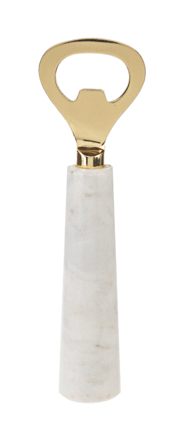 Ganz White Marble Bottle Opener