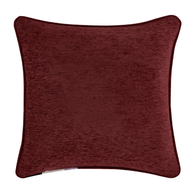 Garnet 18" Square Embellished Decorative Throw Pillow