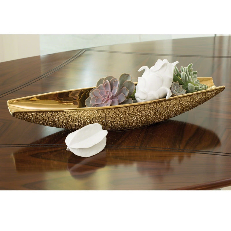 Global Views Bowls Organic Lace Bowl - Gold