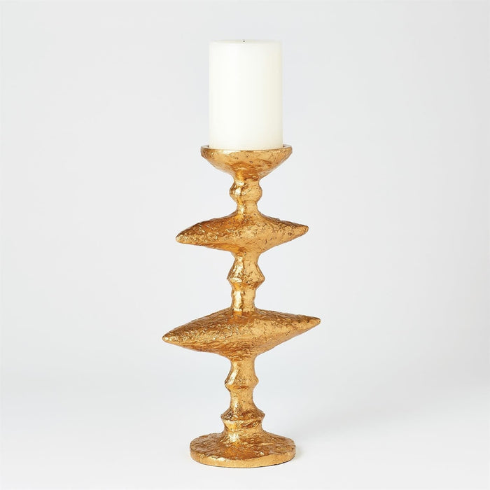 Global Views Candle Holders Zulu Candle holder Gold - Small