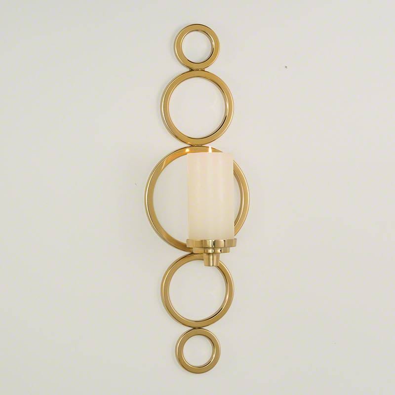 Global Views Progressive Ring Sconce - Brass
