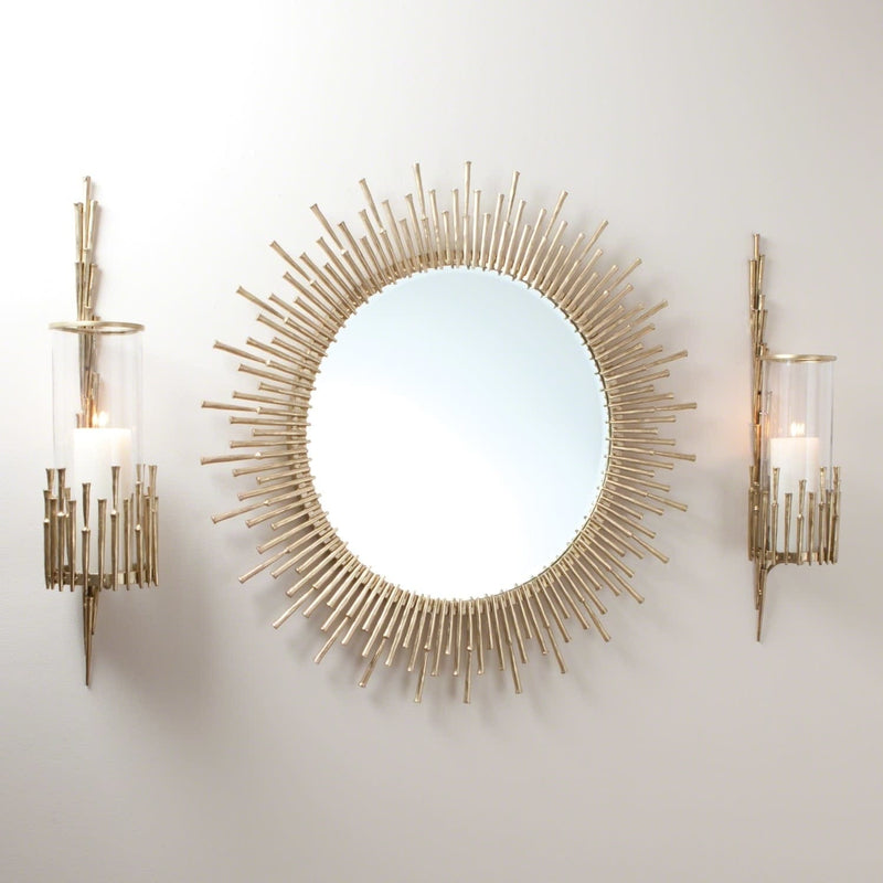 Global Views Spike Wall Sconce-Antique Brass