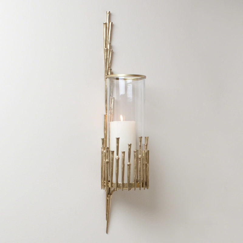 Global Views Spike Wall Sconce-Antique Brass