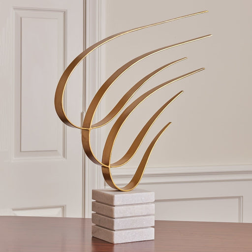 Global Views Swoosh Sculpture-Gold