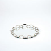 Global Views Trays Linked Mirrored Tray - Nickel Large