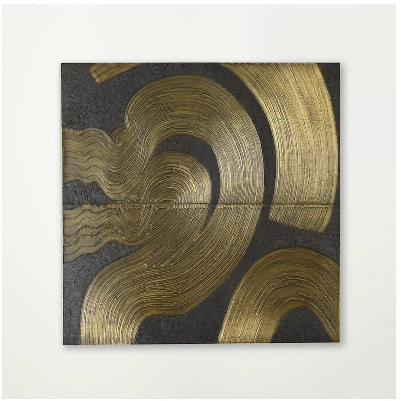 Global Views Wall Decor Currents Wall Panel-Brass/Bronze-A