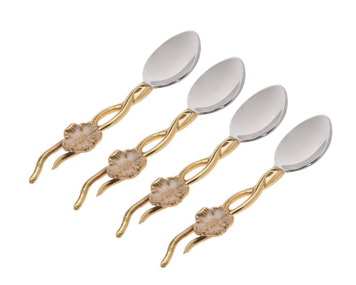 Godinger Hellobore Set of Four Dessert Spoons