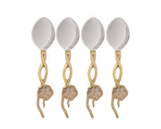 Godinger Hellobore Set of Four Dessert Spoons