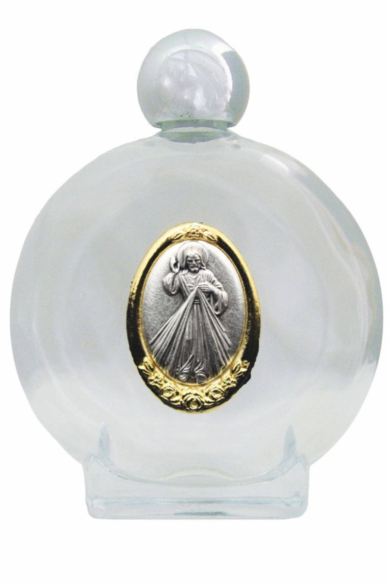 Goldscheider of Vienna Divine Mercy Holy Water Bottle 3.25x4.5"