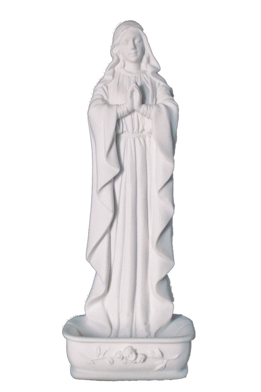 Goldscheider of Vienna Standing Praying Virgin Rosary Holder/Font in White 6.25"