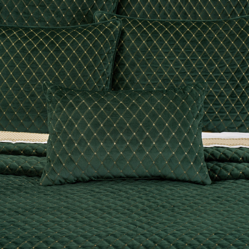 Grandeur Quilted Boudoir Decorative Throw Pillow