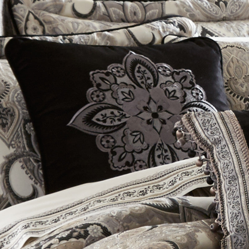 Guiliana 18" Square Embellished Decorative Throw Pillow