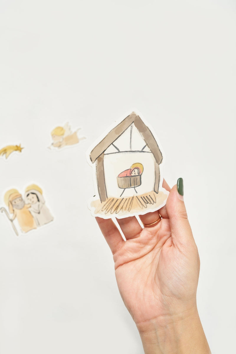 Holy Pals Accessories Away in a Manger Christmas Stickers 4 Pack
