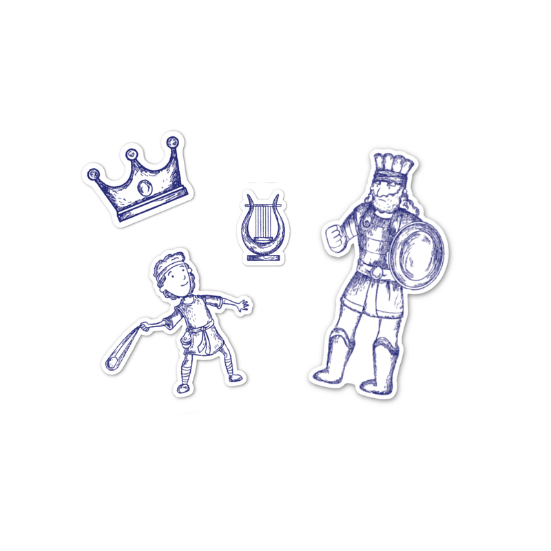 Holy Pals Accessories David & Goliath Stickers 4 Pack