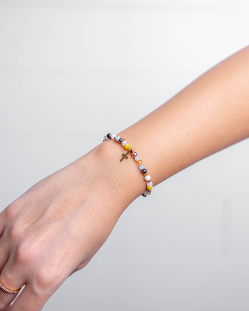 Holy Pals Accessories Gold Cross Charm Sunlit Bracelet