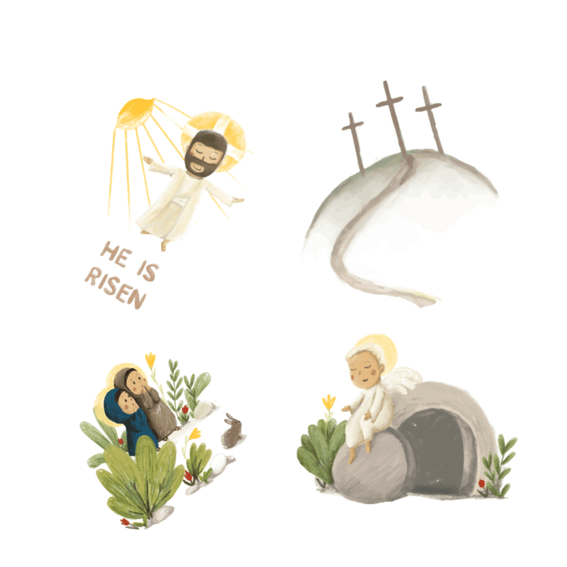 Holy Pals Accessories He is Risen Stickers 4 Pack