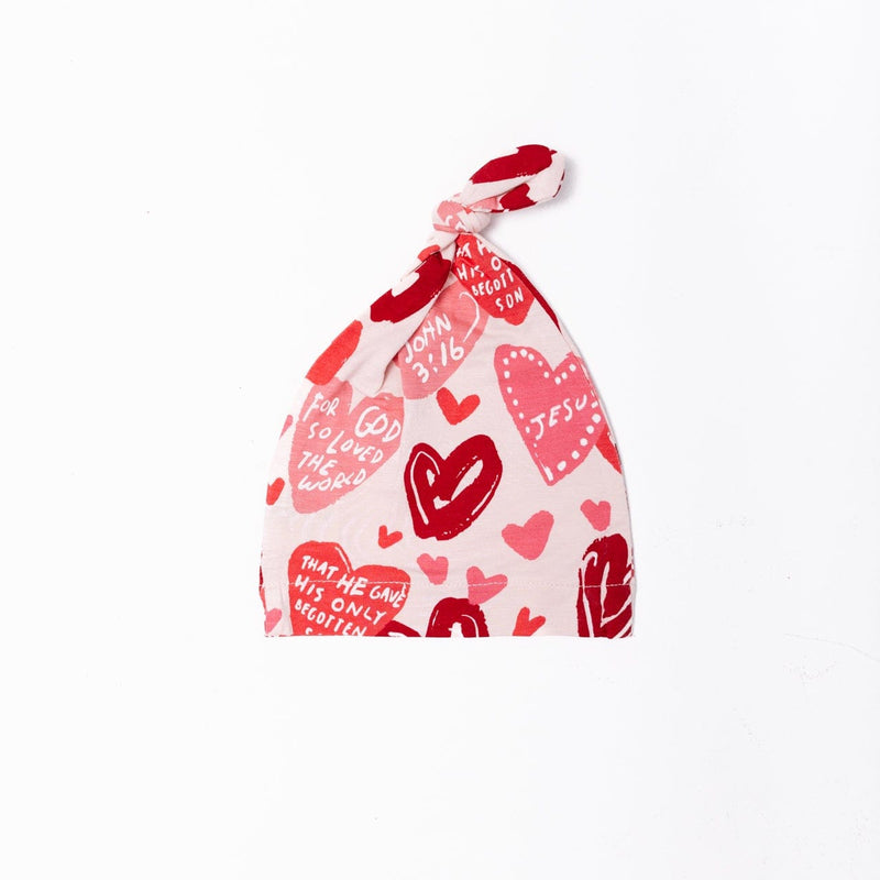 Holy Pals Accessories John 3:16 Pink Knotted Hat Bamboo