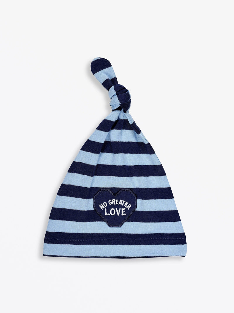 Holy Pals Accessories No Greater Love Blue Knotted Hat Cotton