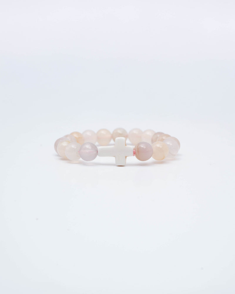 Holy Pals Accessories Pink Large Stone Cross Bracelet