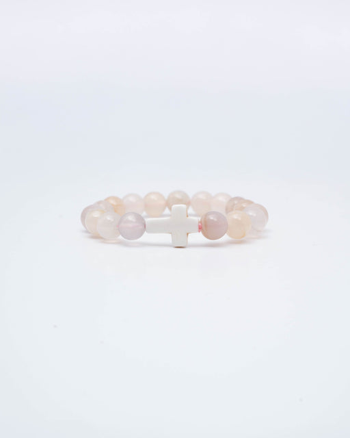 Holy Pals Accessories Pink Large Stone Cross Bracelet