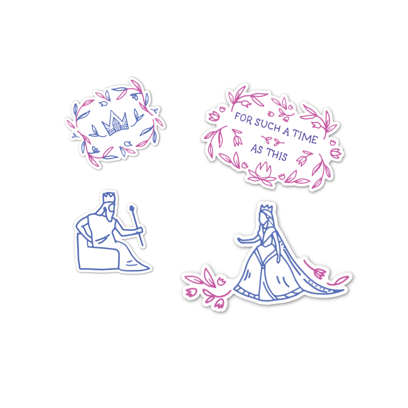 Holy Pals Accessories Queen Esther Stickers 4 Pack