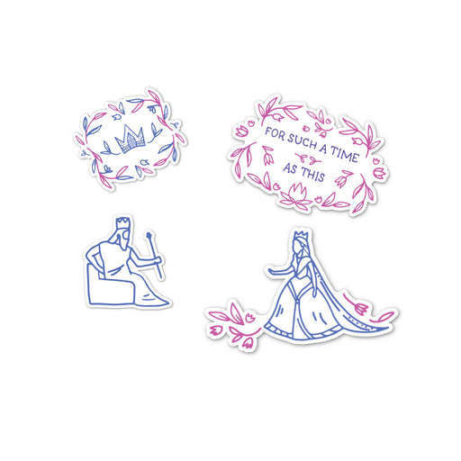 Holy Pals Accessories Queen Esther Stickers 4 Pack