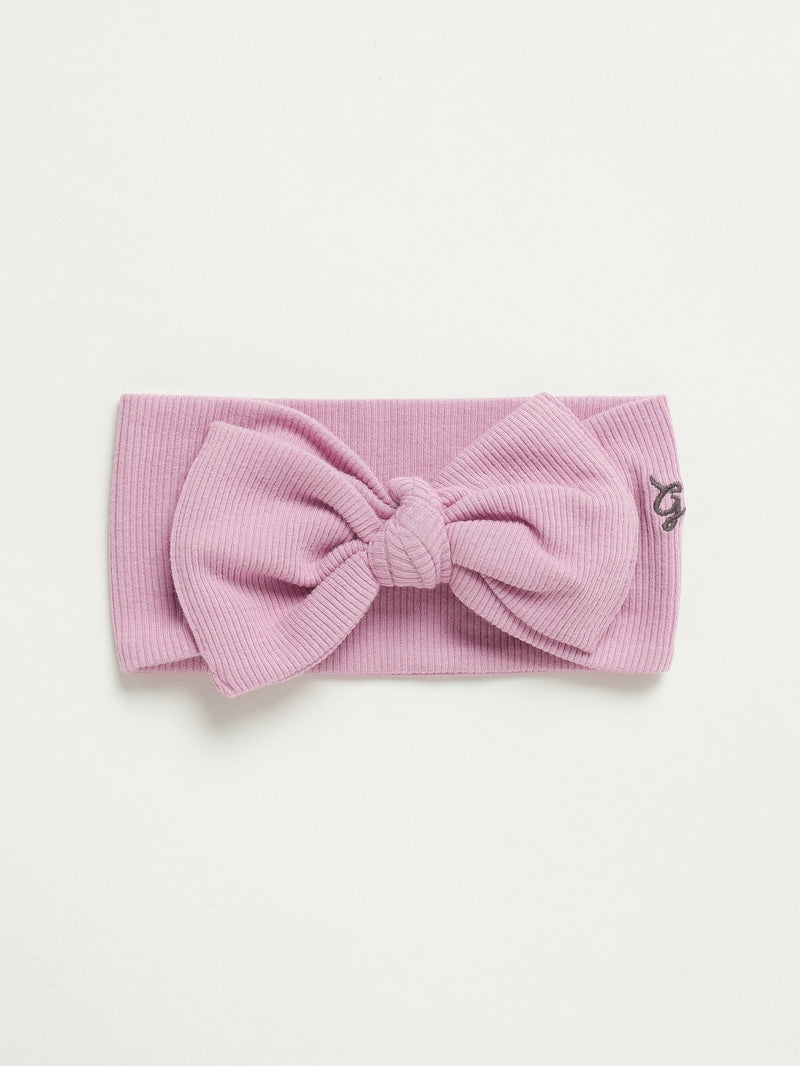 Holy Pals Accessories Solid Mauve Headband Ribbed Cotton-Bamboo Blend