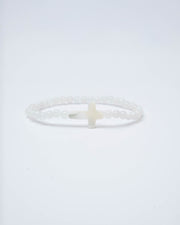 Holy Pals Accessories White Small Stone Cross Bracelet