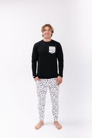 Holy Pals Adult Men's Pajamas He First Loved Us Men's PJ Set Cotton