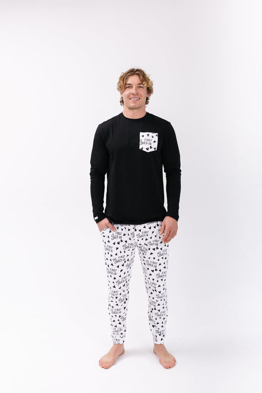 Holy Pals Adult Men's Pajamas He First Loved Us Men's PJ Set Cotton