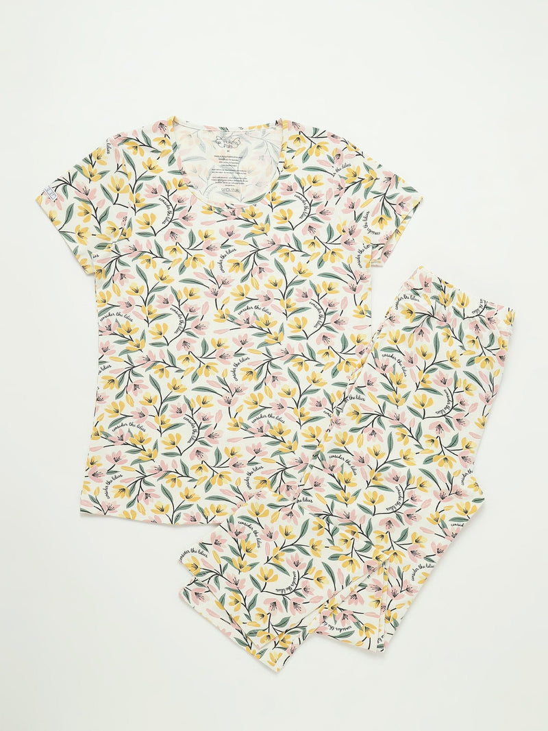 Holy Pals Adult Women's Pajamas Consider the Lilies Women's PJ Set Cotton