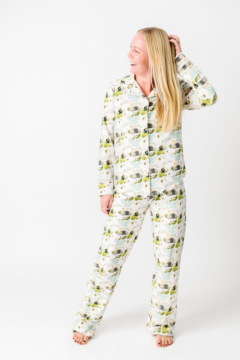 Holy Pals Adult Women's Pajamas He Is Risen Women's PJ Notch Collar Set Cotton