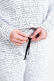 Holy Pals Adult Women's Pajamas Love One Another Womens PJ Jogger Set Cotton