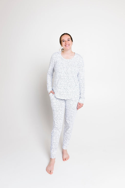 Holy Pals Adult Women's Pajamas Love One Another Womens PJ Jogger Set Cotton