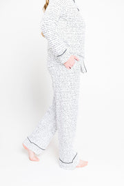 Holy Pals Adult Women's Pajamas Love One Another Womens PJ Notch Collar Set Cotton