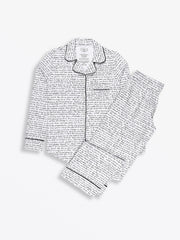 Holy Pals Adult Women's Pajamas Love One Another Womens PJ Notch Collar Set Cotton