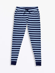 Holy Pals Adult Women's Pajamas No Greater Love Blue Womens PJ Jogger Set Cotton