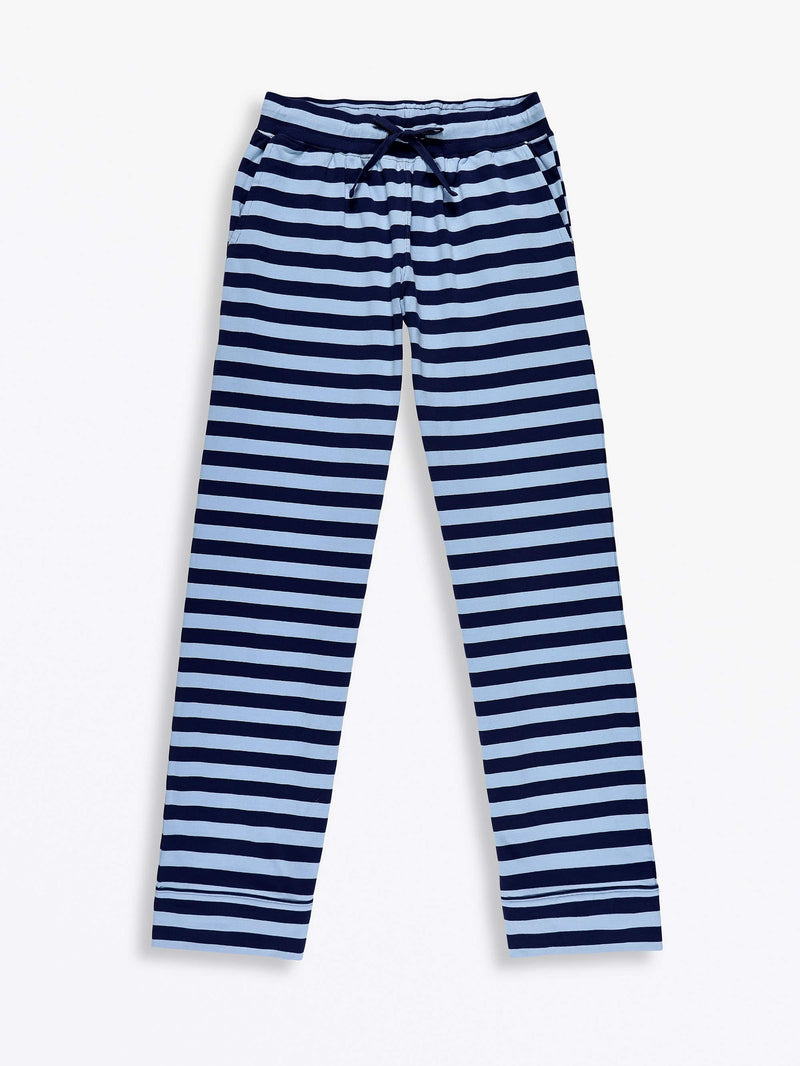 Holy Pals Adult Women's Pajamas No Greater Love Blue Womens PJ Notch Collar Set Cotton