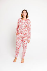 Holy Pals Adult Women's Pajamas No Greater Love Pink Women's PJ Jogger Set Bamboo