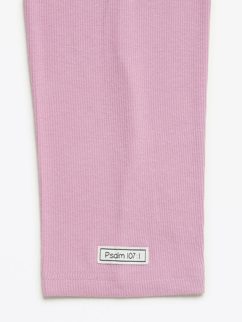 Holy Pals Adult Women's Pajamas Solid Mauve Womens Nightgown PJ Ribbed Cotton-Bamboo Blend